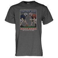 Utah State Aggies vs Utah Utes Battle of the Brothers T-Shirt Charcoal unisex